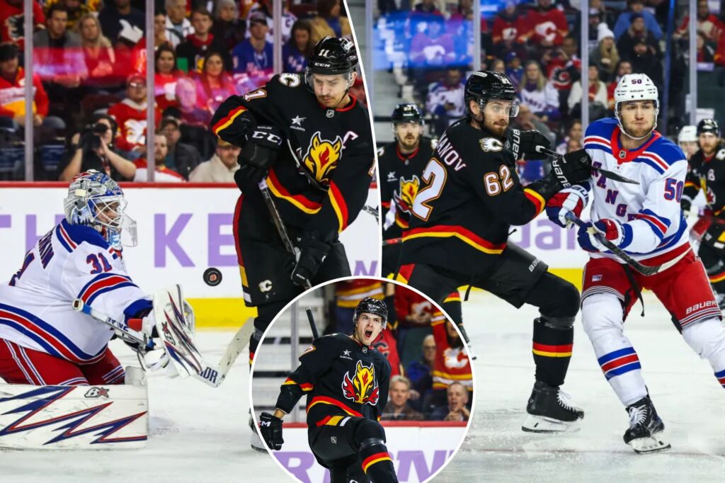 Rangers’ win streak ends at three after comeback falls short against Flames