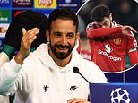 Ruben Amorim jokes he will be likened to an ex-Man United manager if he beats Pep Guardiola's Man City in the Champions League - and reveals his 'basic' plan to get through to under-performing stars at Old Trafford