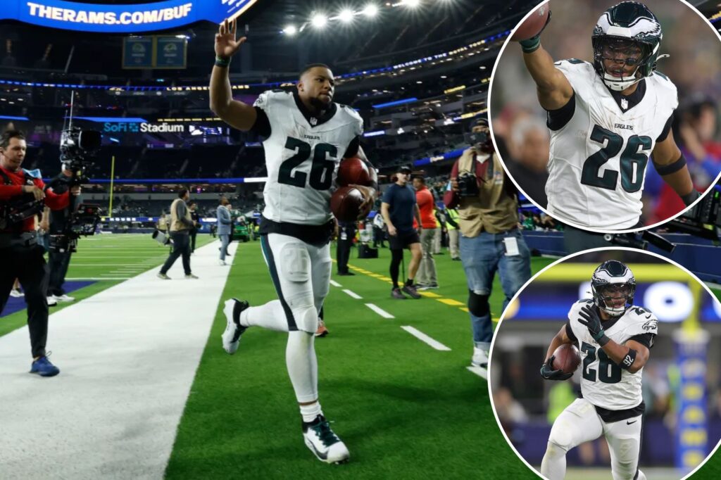 Saquon Barkley has eye-popping 302-yard game for Eagles as Giants’ season is falling into despair