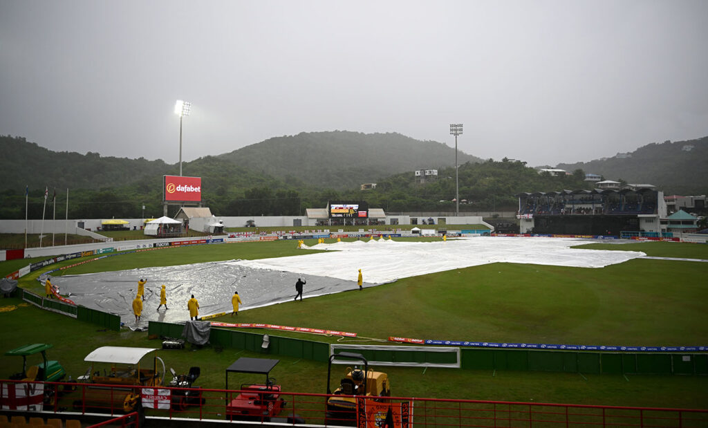 Washout in St Lucia after five overs as England take series 3-1