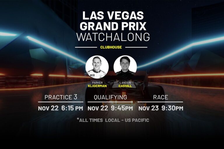Watch the Las Vegas GP with us live in the Motorsport Clubhouse