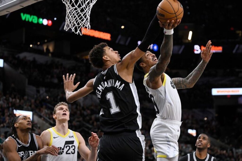 Wembanyama, Castle, & Vassell combine for 68 points in loss to Jazz