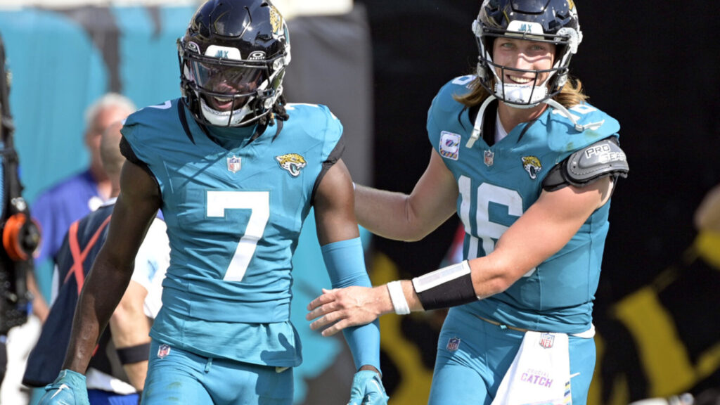 2025 7 round Jaguars mock draft has the team giving Brian Thomas Jr. a new partner in crime