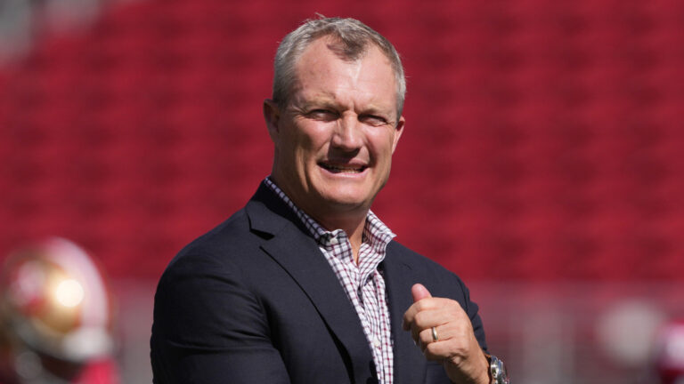 49ers GM John Lynch emphatically shuts down 'comical' Kyle Shanahan rumors