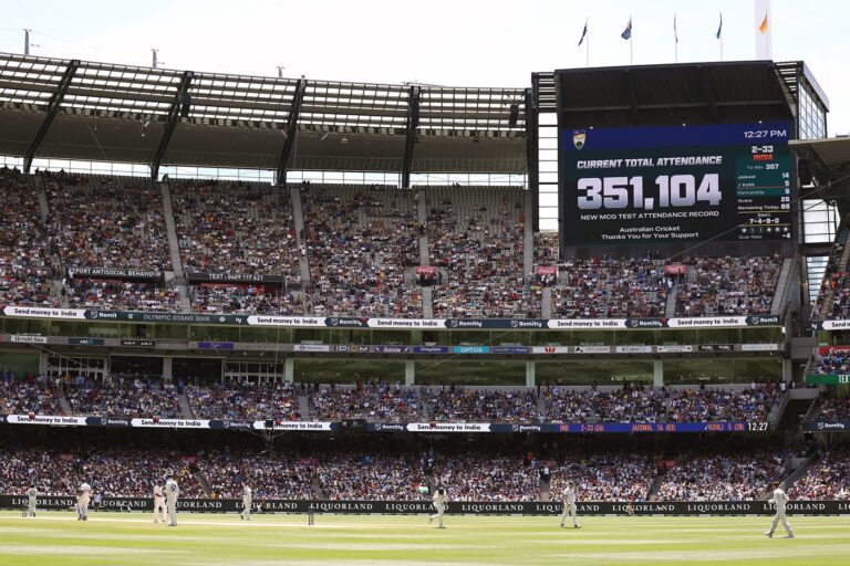 All-time attendance record for a Test in Australia broken at the MCG