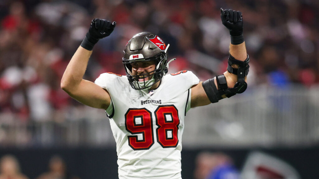 Anthony Nelson's huge moment in Bucs' win over Panthers was overshadowed by a much bigger delivery