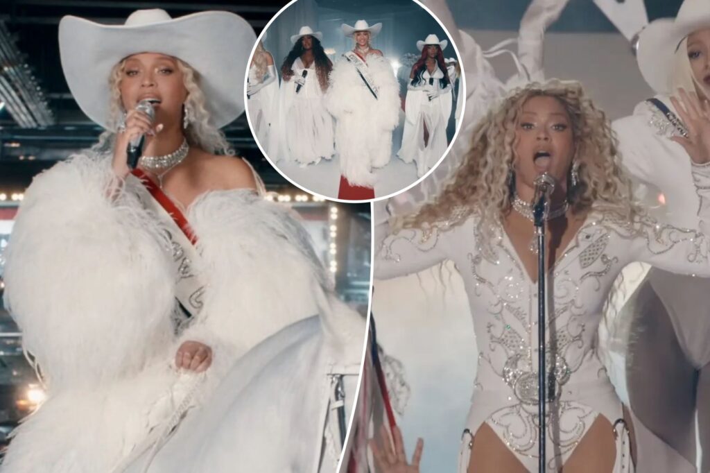 Beyoncé’s Netflix NFL Christmas halftime performance is a bedazzled winter white wonderland