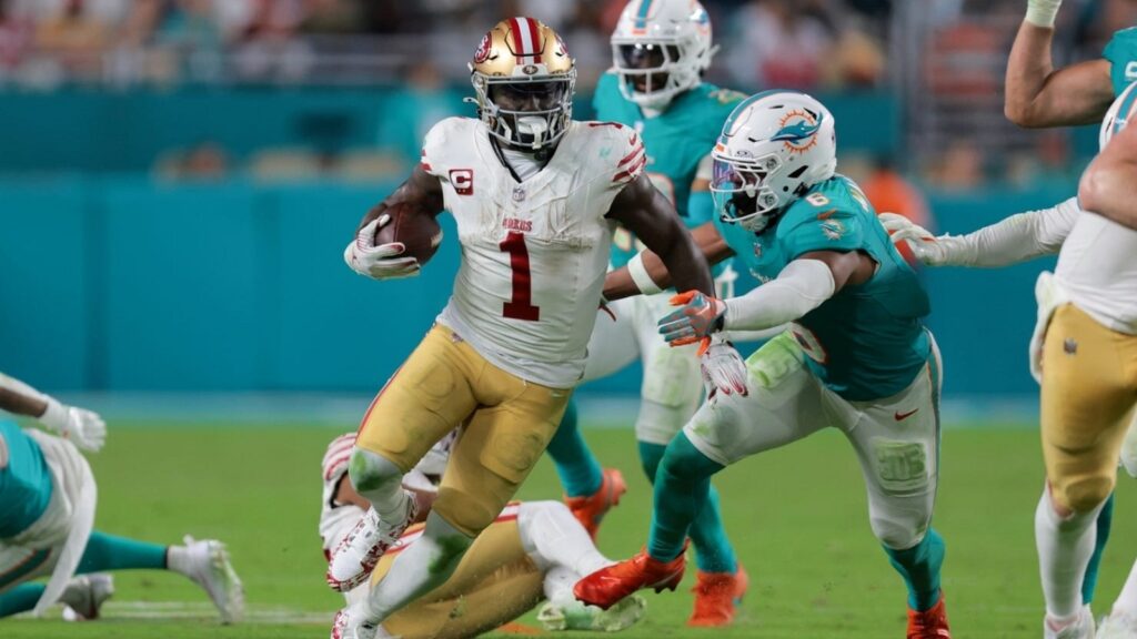 Bounceback performance from Deebo Samuel among lone highlights for 49ers in loss to Dolphins