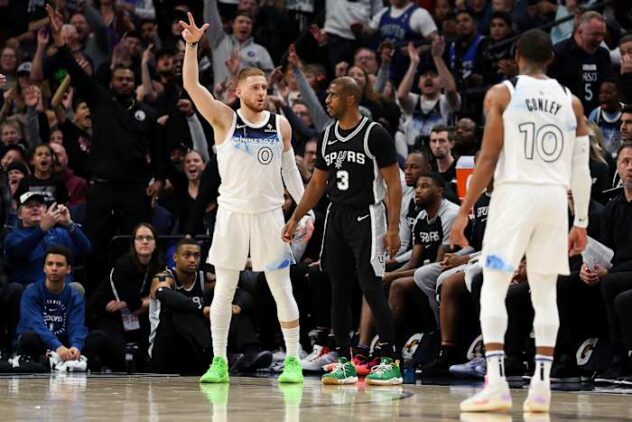 DiVincenzo scores 26 to lead Timberwolves past Spurs 112-110 despite 34 points from Wembanyama