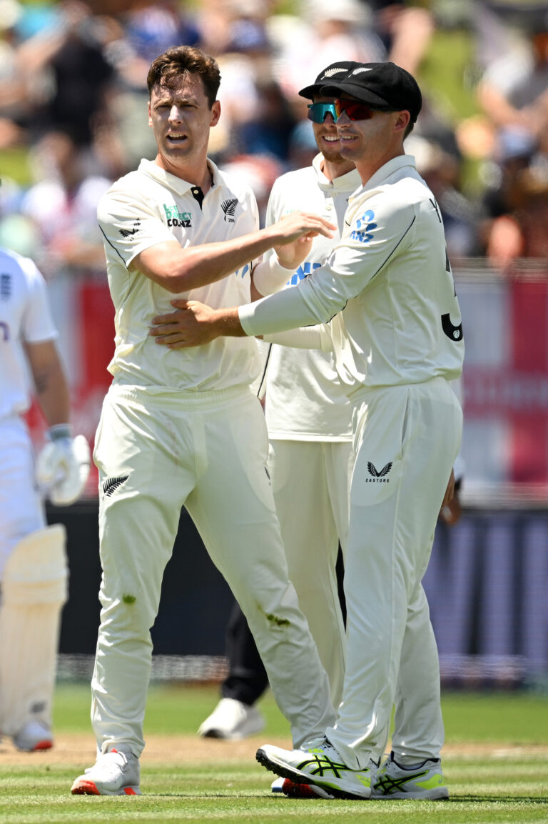 Henry, O'Rourke and Santner round up England for 143