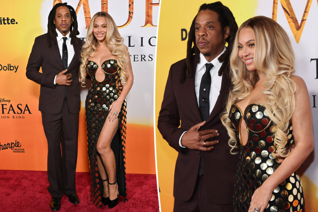 Jay-Z all smiles with Beyoncé and daughter Blue Ivy at ‘Mufasa’ premiere after denying ‘heinous’ rape allegation