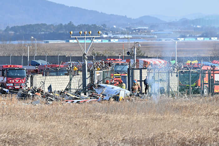 Plane burst into flames after skidding off runway at an airport in South Korea, killing at least 124