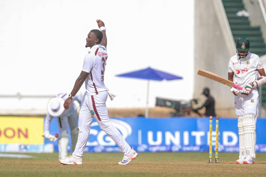 Seales' 4 for 5 gives West Indies control as Bangladesh fold for 164