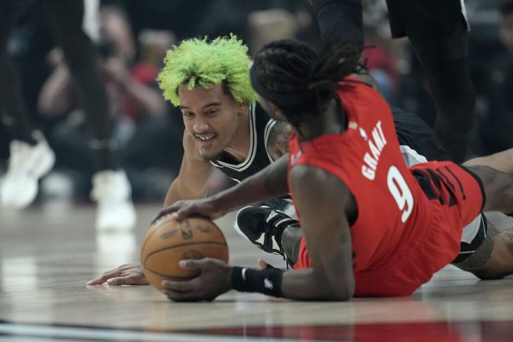 Severely shorthanded Spurs make wild fourth quarter comeback to beat the Blazers