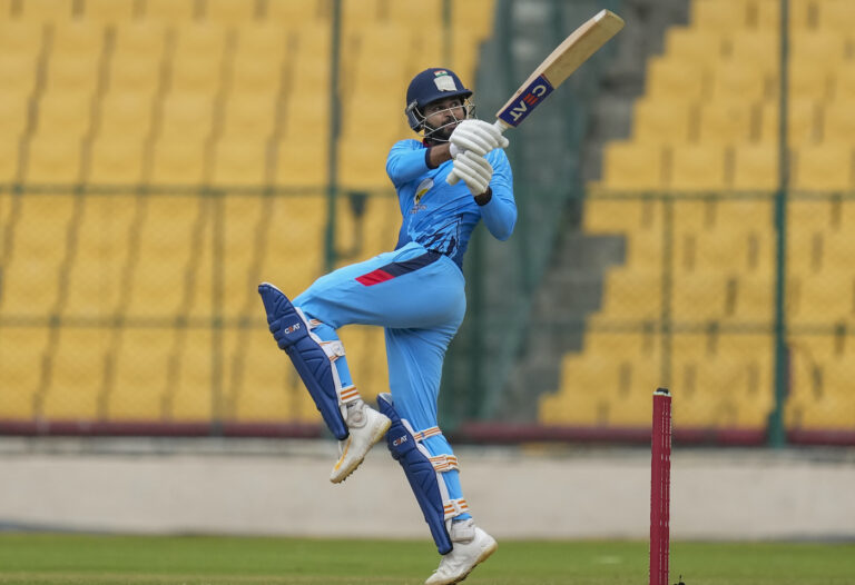 Shrijith's 150* eclipses Iyer's 114* as Karnataka chase down 383 against Mumbai