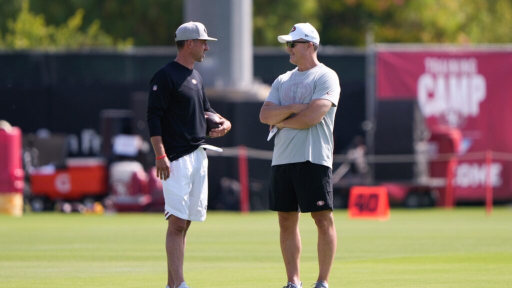 Unamused 49ers GM: Cool it with Kyle Shanahan 'hot seat' talk