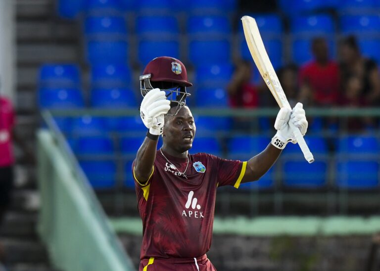 WI go 1-0 up as Hope and Rutherford boss 295 chase