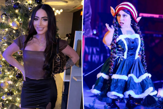 Chaos at Christmas show after member of ‘Jersey Shore’ star Angelina Pivarnick’s group allegedly punches little person dressed as teddy bear