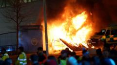 Fire at Etihad Stadium before Champions League game
