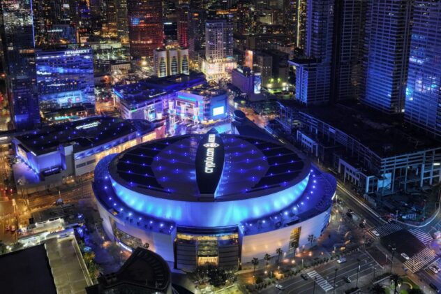 From the scene of the canceled Spurs-Lakers game