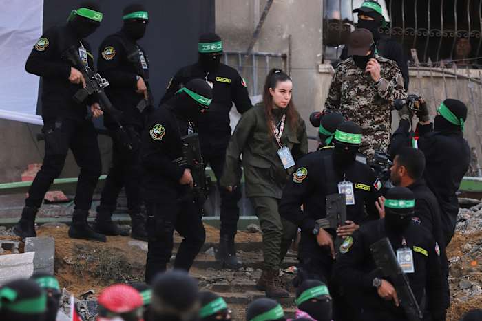Hamas frees the first of 8 more hostages as Gaza truce holds. Israel is set to release 110 prisoners