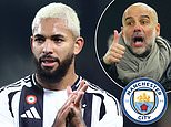 Man City weigh up move for Juventus midfielder Douglas Luiz just six months after his Aston Villa exit... with Omar Marmoush set for medical ahead of his £63m transfer from Frankfurt