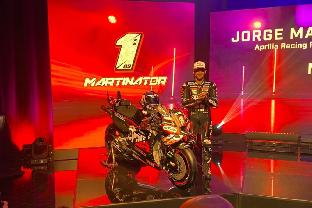 Martin chooses #1 for MotoGP title defence as Aprilia unveils 2025 bike