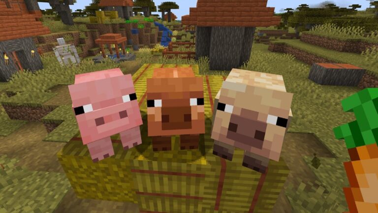 Minecraft adds new pig variants, ambient falling leaves, wildflowers, and more for public testing