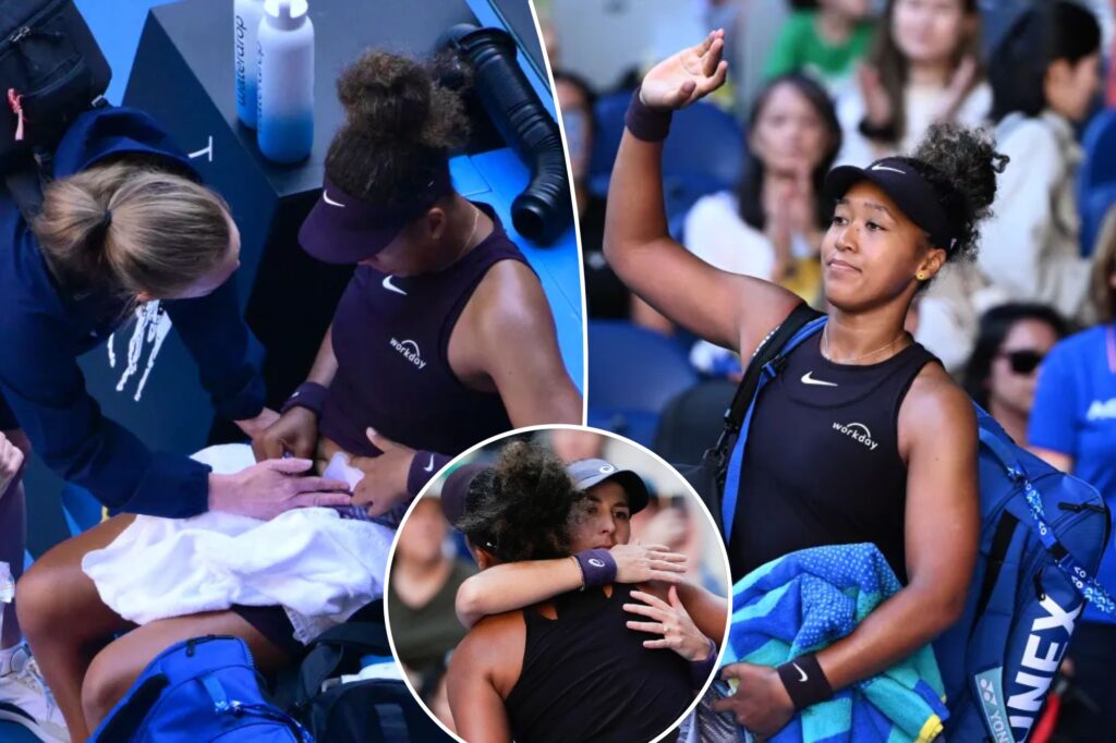 Naomi Osaka stops playing Australian Open match because of injury