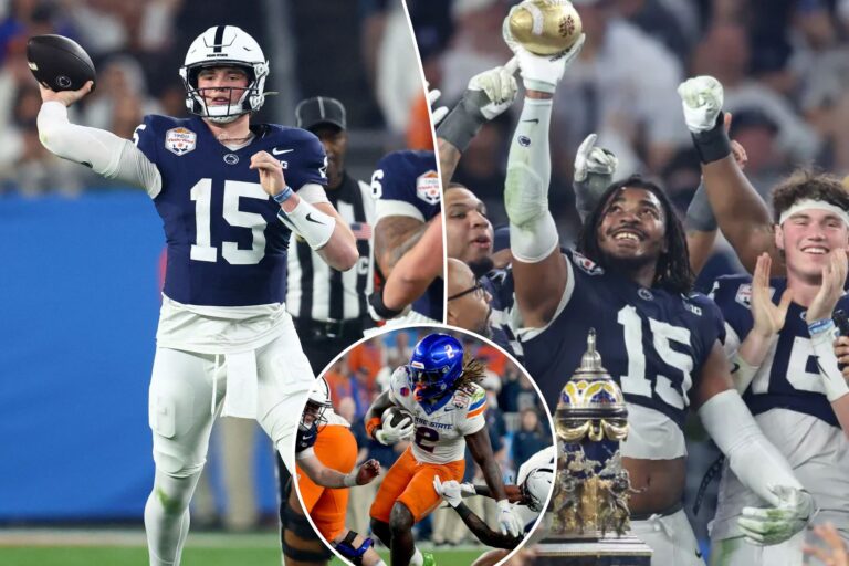 Penn State bottles up Ashton Jeanty in convincing Fiesta Bowl over Boise State to reach CFP semis