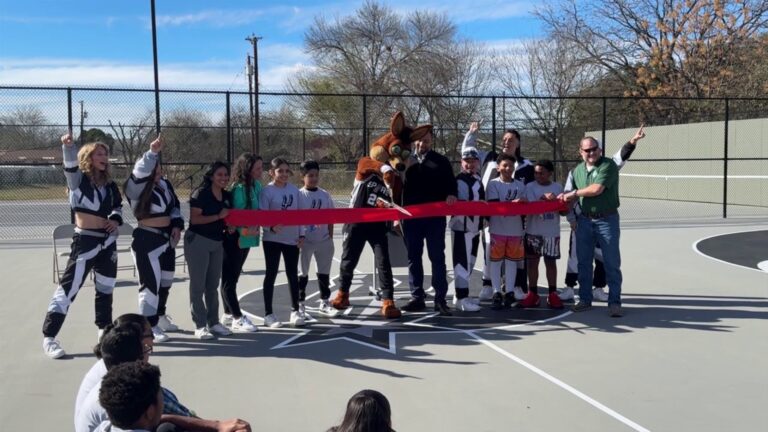 Spurs-themed courts debut at Pletz Park on the East Side