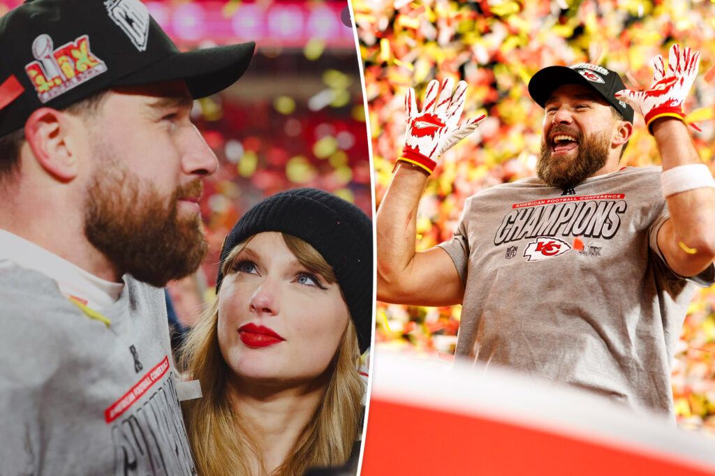 Travis Kelce ‘likes’ sweet snap with Taylor Swift celebrating Chiefs’ AFC Championship win: ‘Who we do it for’