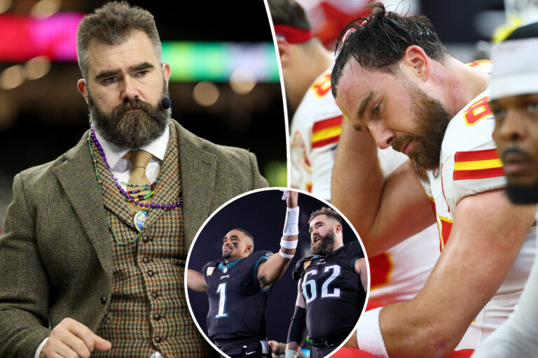 Jason Kelce having ‘tough’ time processing Eagles’ win, Travis’ loss after Super Bowl 2025 blowout