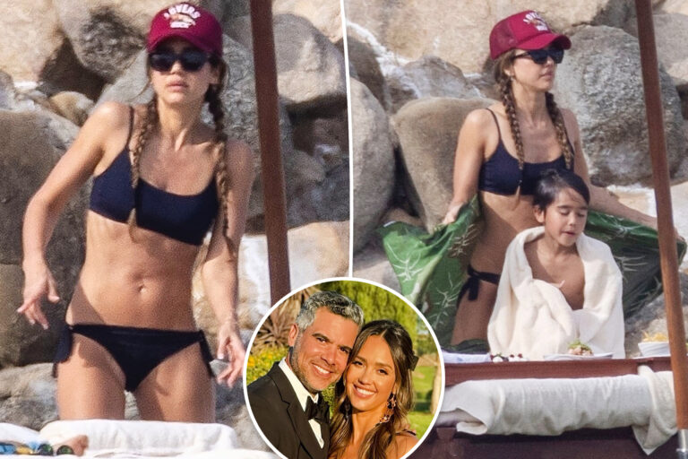 Jessica Alba jets off to Cabo with son Hayes, 7, after filing for divorce from Cash Warren
