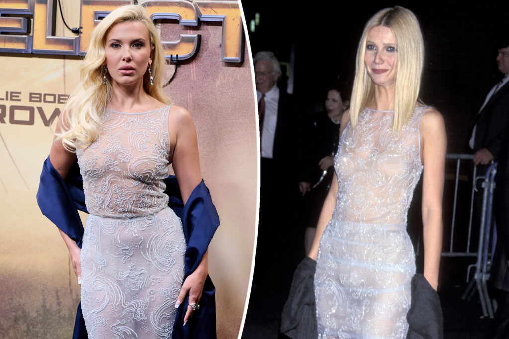 Millie Bobby Brown wears Gwyneth Paltrow’s sheer gown from 1998 to ‘The Electric State’ Madrid premiere