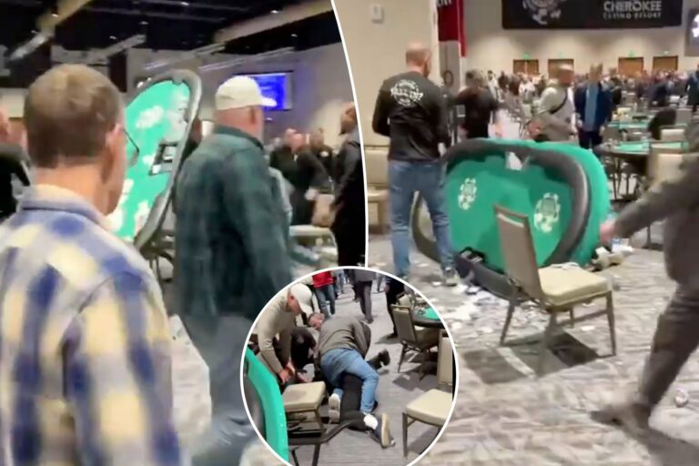 Poker player flips over three tables in crazed scene at WSOP event
