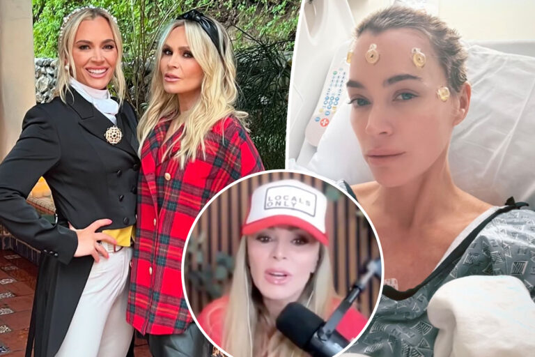 Tamra Judge tearfully refuses to give updates on Teddi Mellencamp’s health post-brain surgery