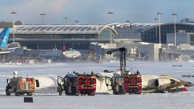Toronto plane crash: Harrowing video shows Delta plane erupting into fireball, flipping upside down