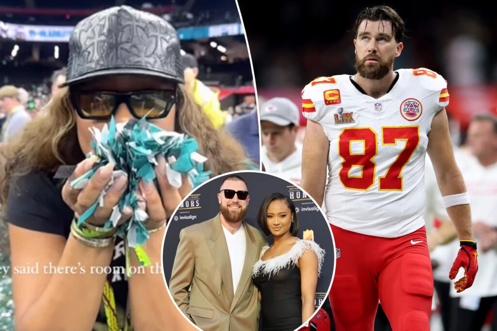 Travis Kelce’s ex-girlfriend, Kayla Nicole, joins Eagles’ Super Bowl 2025 celebrations on field