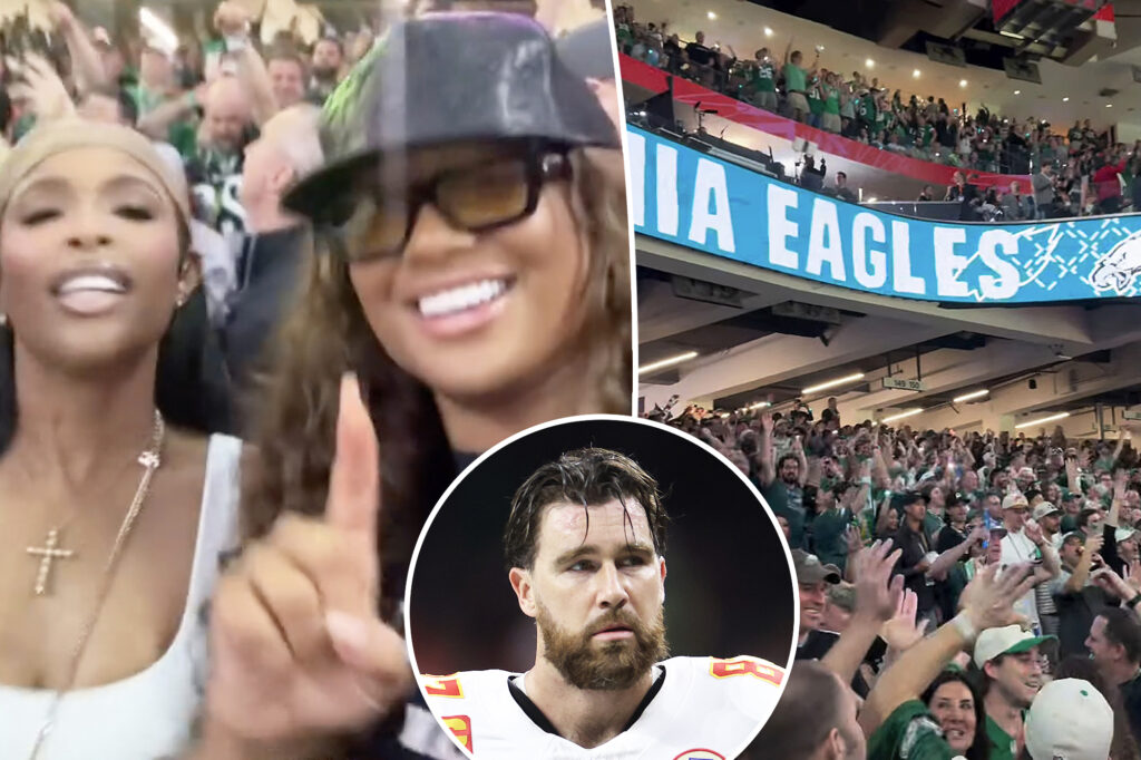 Travis Kelce’s ex Kayla Nicole celebrates Eagles dominating Chiefs in Super Bowl 2025