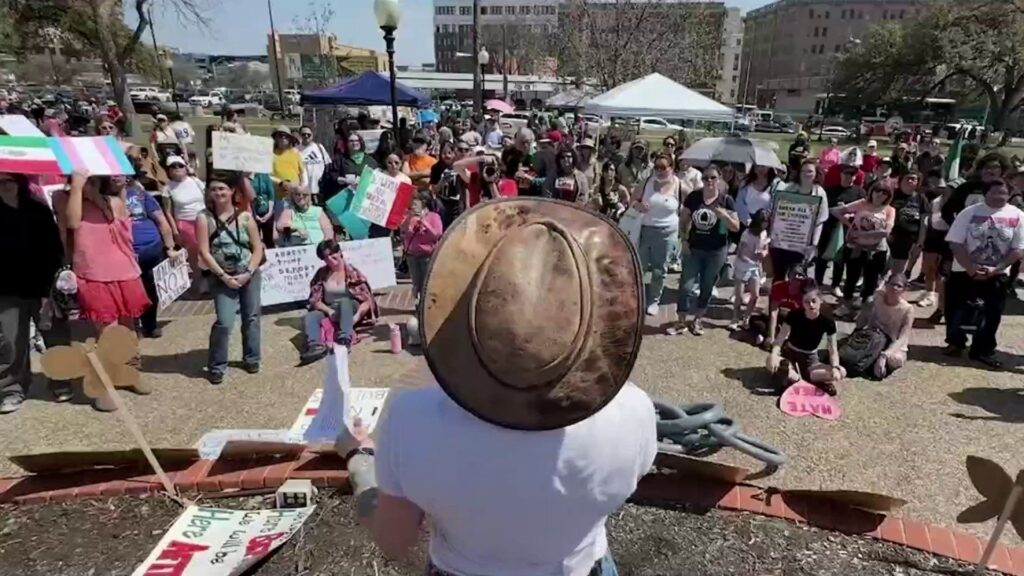 Hundreds gathered to march and rally through downtown for International Women’s Day