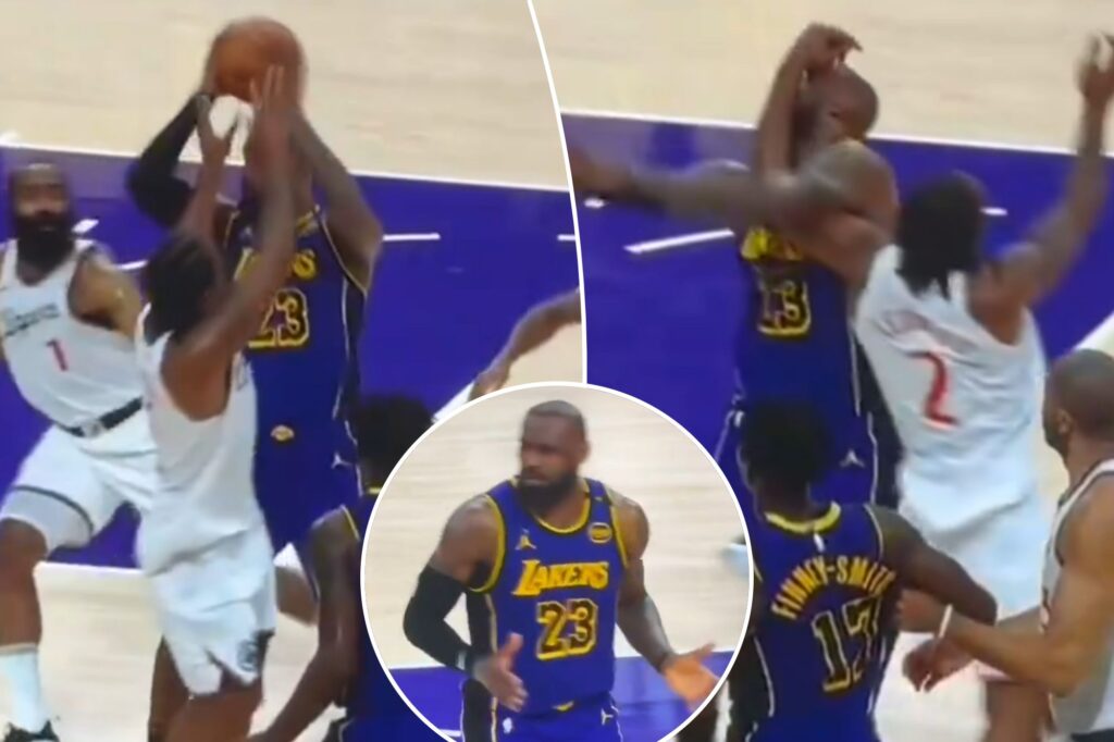 LeBron James fumes at referees after controversial Kawhi Leonard foul reversal in Lakers win