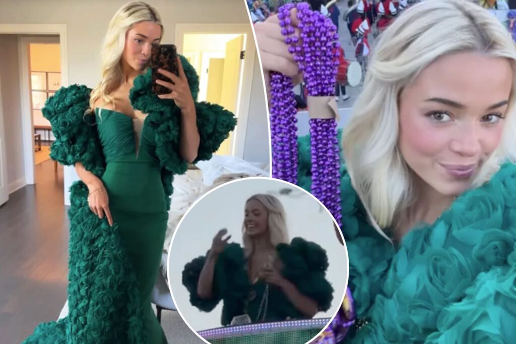 Livvy Dunne stuns as Grand Marshal of wild Mardi Gras parade