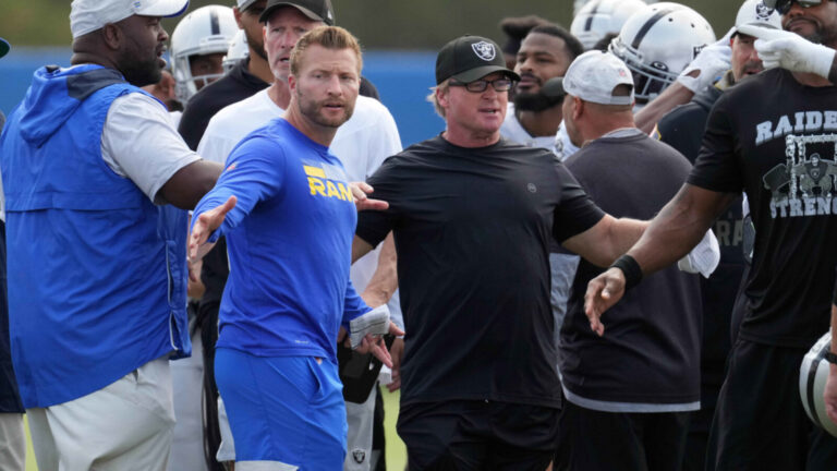 Los Angeles Rams head coach Sean McVay rubs salt in the wound of the Las Vegas Raiders after the Matthew Stafford situation