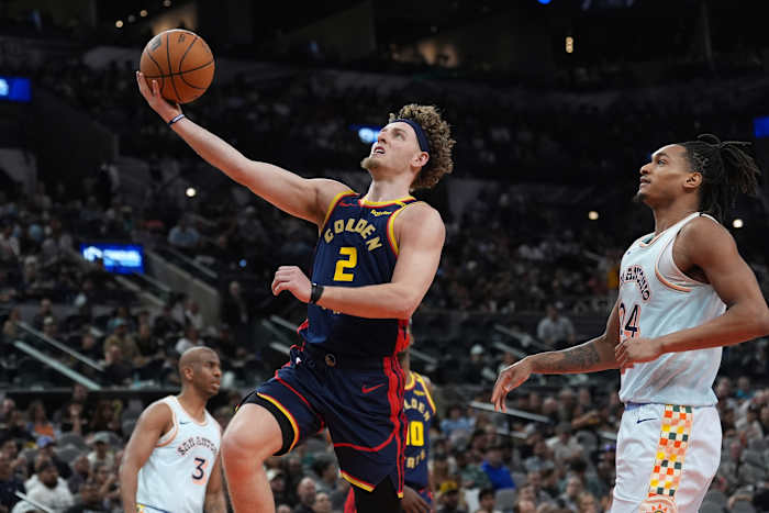 Podziemski scores 27 and Warriors have highest point total this season in 148-106 rout of Spurs