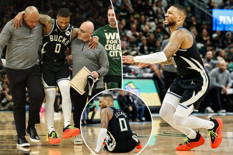 Damian Lillard exits Bucks game with serious injury amid torn Achilles fears
