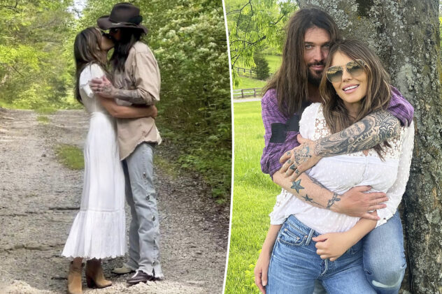 Elizabeth Hurley, Billy Ray Cyrus passionately kiss as surprise romance heats up