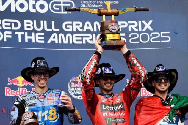 Francesco Bagnaia claims eventful first win of 2025 in the MotoGP Americas GP