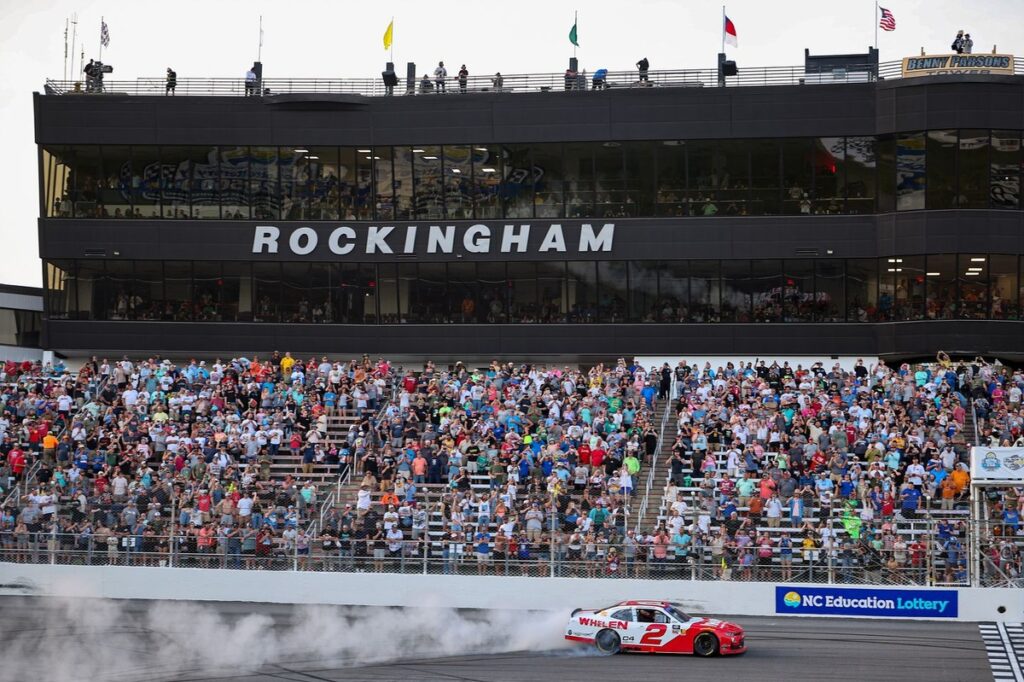 Jesse Love victorious in wild wreckfest at Rockingham