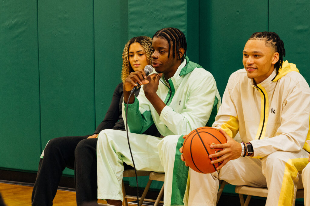Klutch Athletics by New Balance Highlights Their Athlete Roster During Youth Clinic at Masaryk Community Gym
